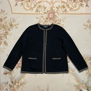 Black and gold jacket or cardigan by Jones New York collection size extra large